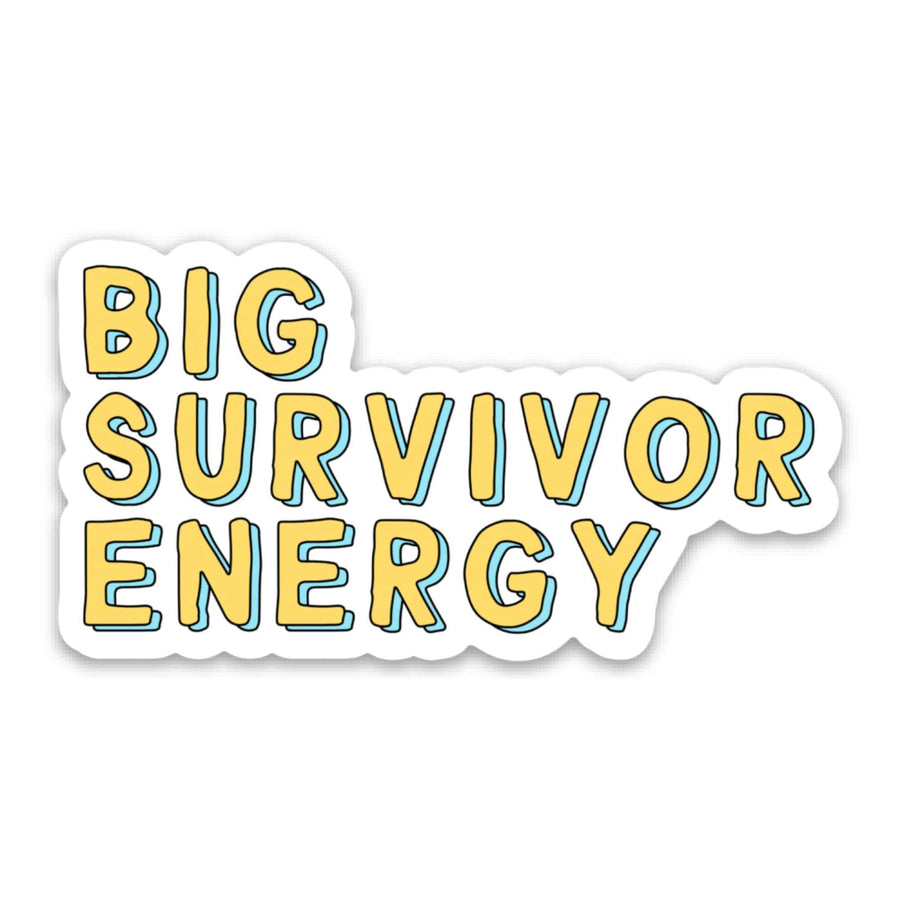 Five Dot Post Sticker Big Survivor Energy Cancer Support Vinyl Sticker