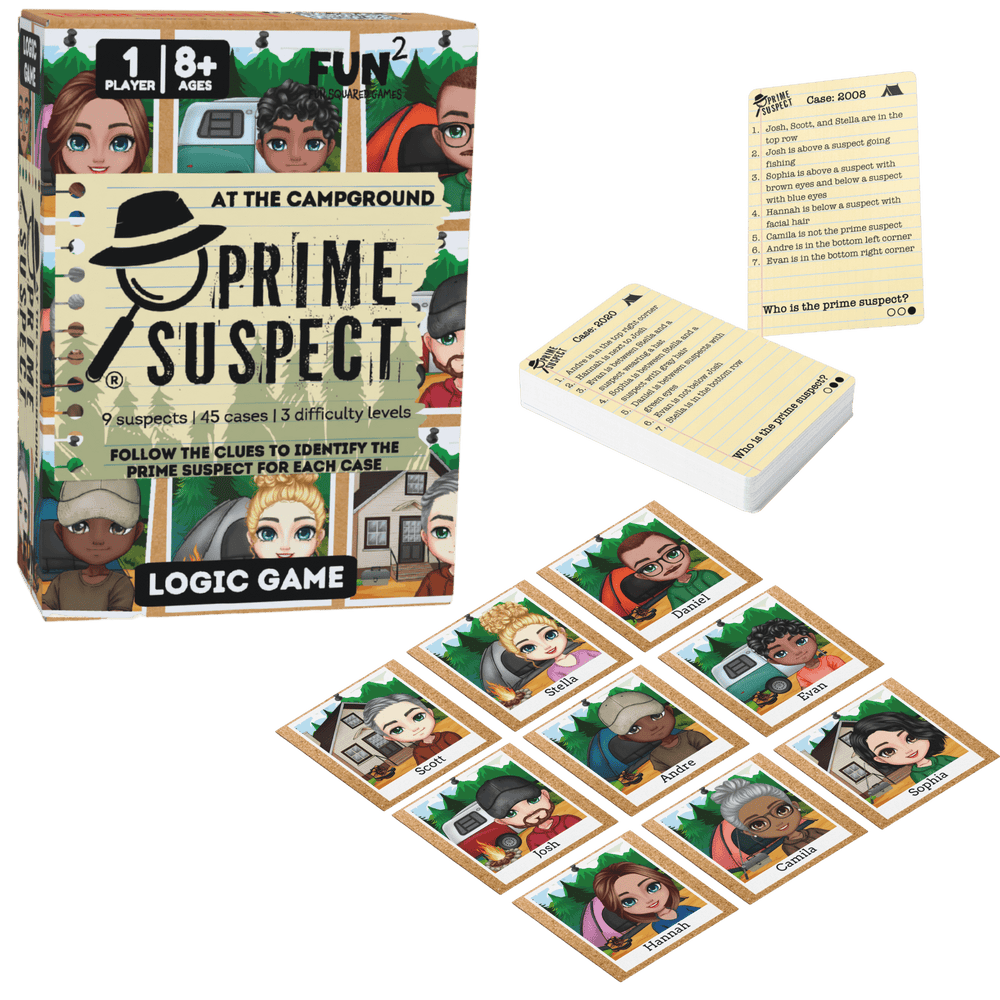 Fun Squared Games Game Prime Suspect Solo: At The Campground | Fun Squared Games