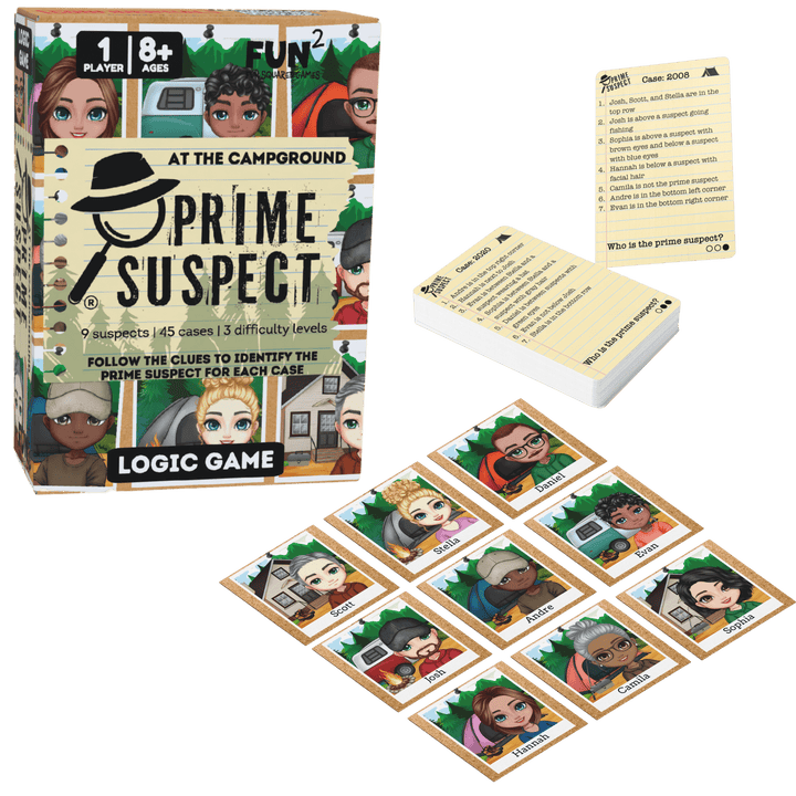 Fun Squared Games Game Prime Suspect Solo: At The Campground | Fun Squared Games