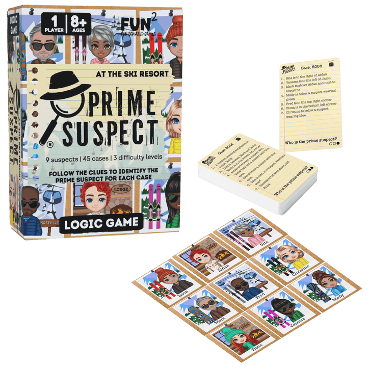 Fun Squared Games Game Prime Suspect Solo: At The Ski Resort | Fun Squared Games