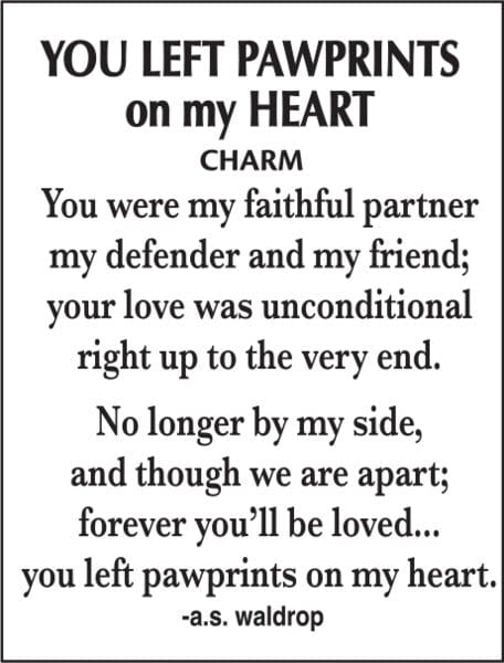 Ganz Charm Pet Memorial Charm