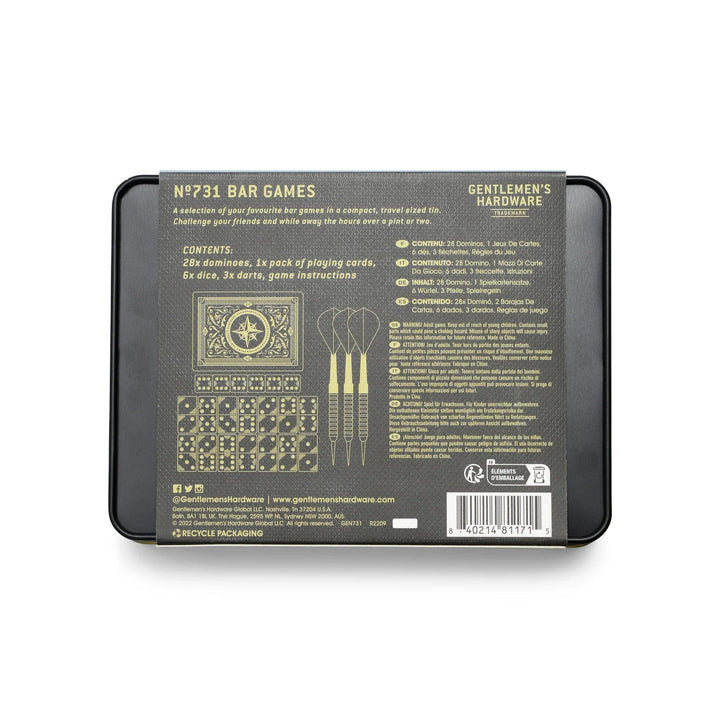 Gentlemen's Hardware Card Games Bar Games in Tin