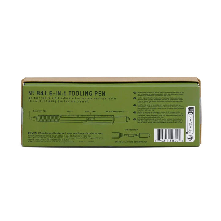 Gentlemen's Hardware Gifts Tooling Pen Olive