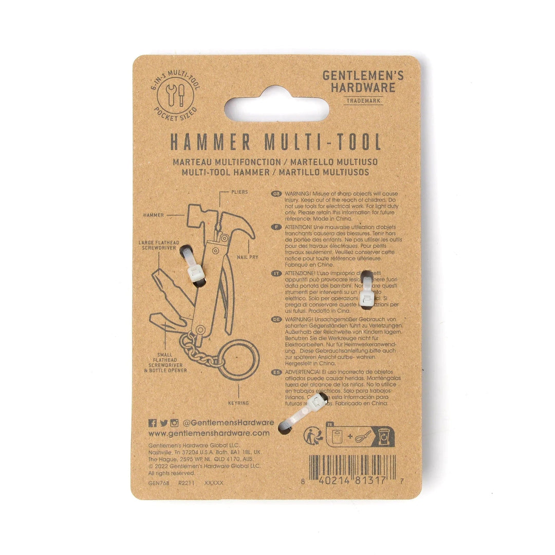 Gentlemen's Hardware Tool Hammer Multi-Tool