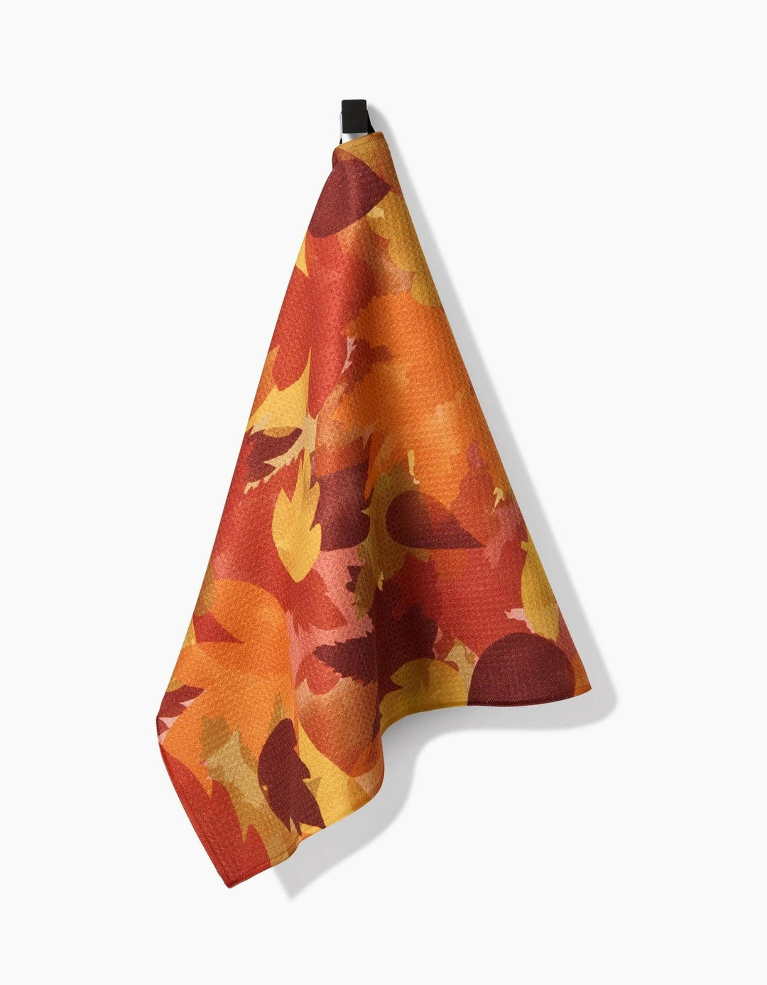 Geometry Holiday Watercolor Fallen Leaves Tea Towel