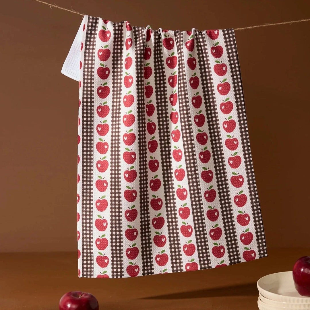 Geometry Home Apple Picking Day Tea Towel