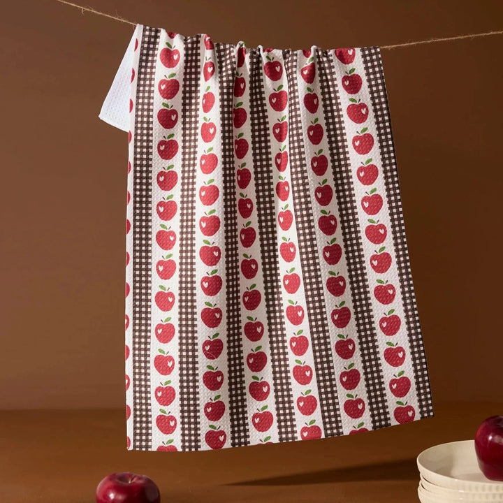 Geometry Home Apple Picking Day Tea Towel