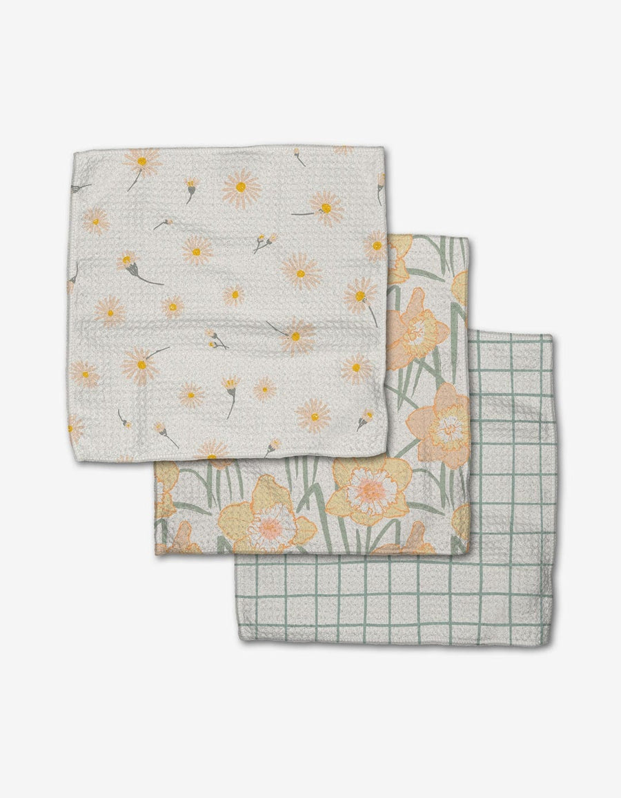 Geometry Kitchen Towels Daisy Dust Dishcloth Set