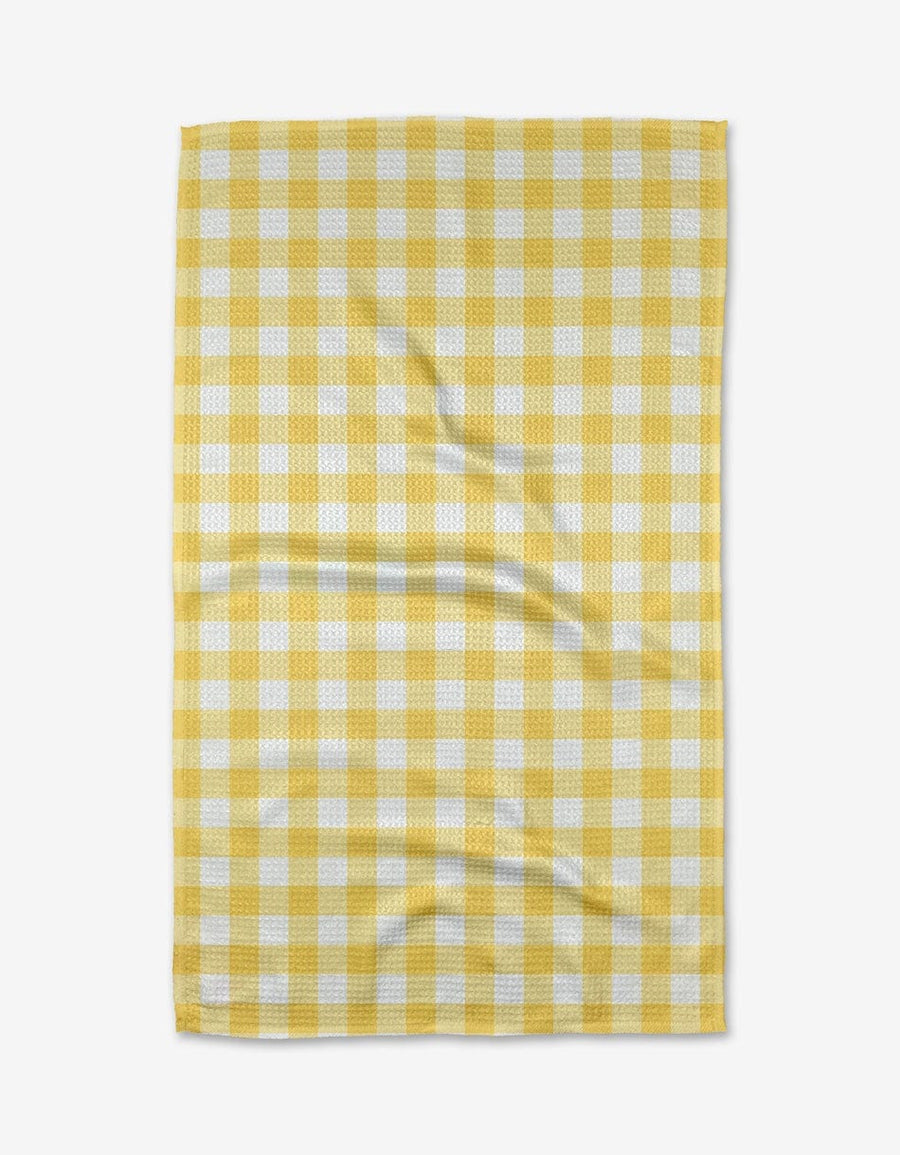 Geometry Kitchen Towels Lemon Gingham Kitchen Tea Towel