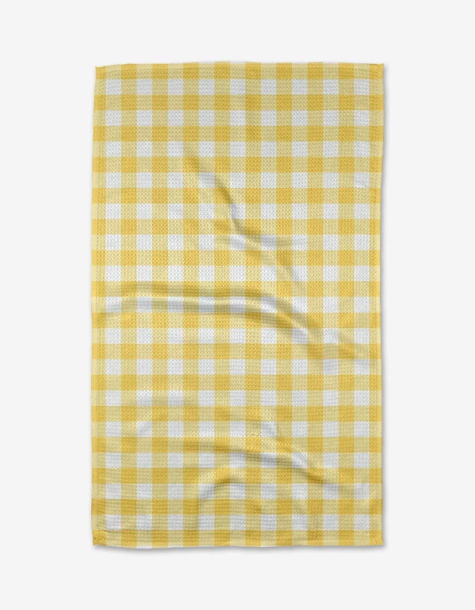 Geometry Kitchen Towels Lemon Gingham Kitchen Tea Towel