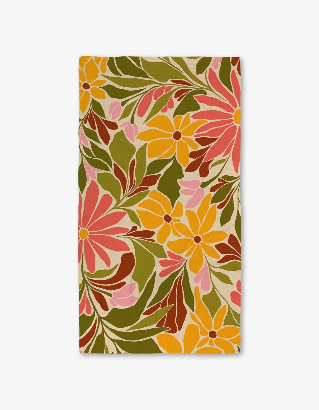 Geometry Towel Blooming Black Bath Towel
