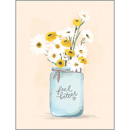 Gina B Designs Greeting Card Jar of Daisies - Get Well Card