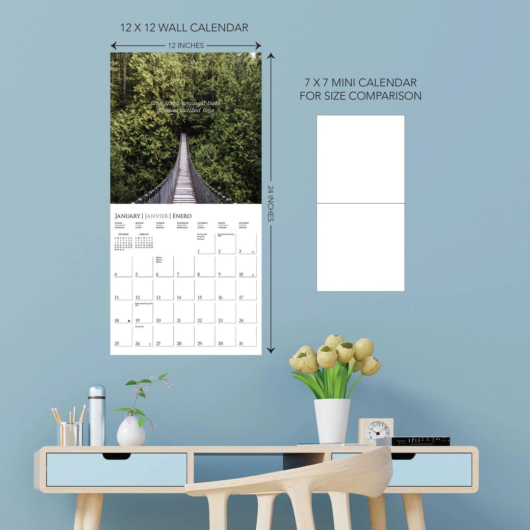 Graphique de France Calendar In to the Woods 12 x 12 2026 Wall Calendar