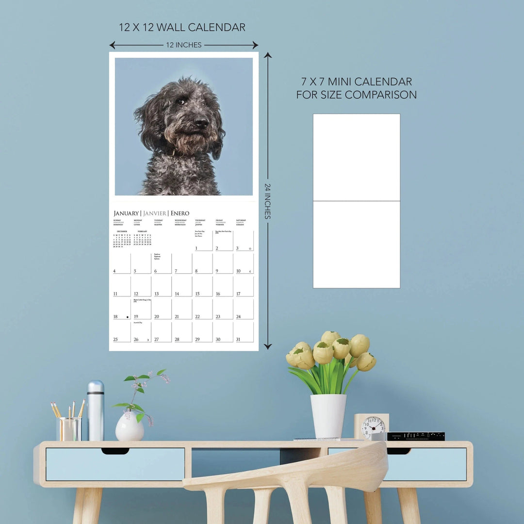Graphique de France Calendar Judgmental Dogs 12 x 12 Wall Calendar