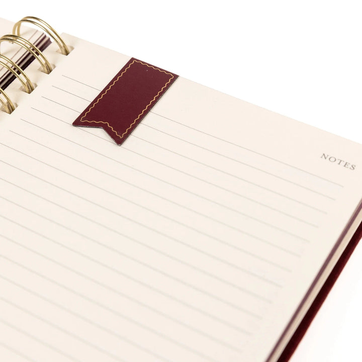 Graphique de France Paper Plum Red 6 x 8 Fabric-Covered Journal with Magnetic Bookmarks