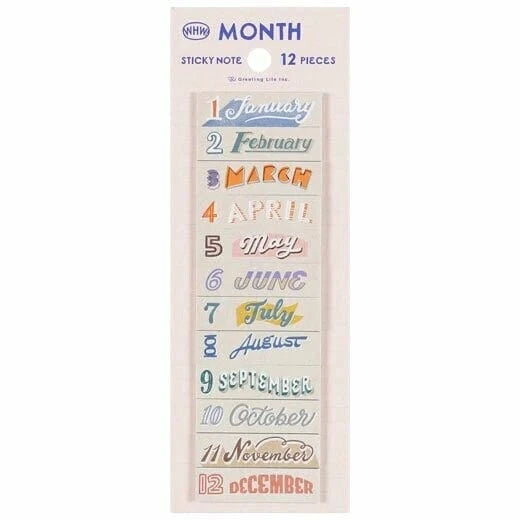 Greeting Life Paper Month Sticky Notes