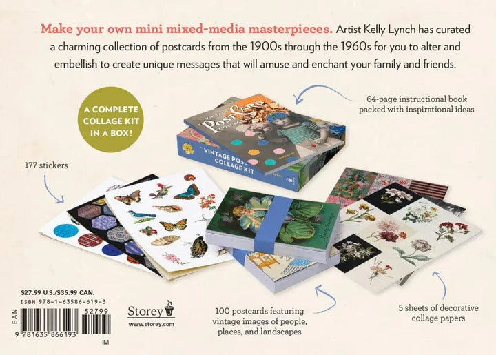 Hachette Cards The Vintage Postcard Collage Kit