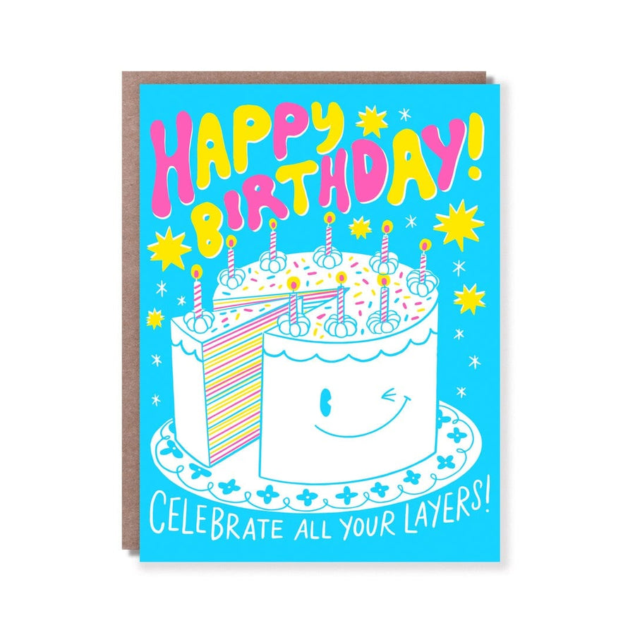 Hello!Lucky Card Cake Layers Birthday Card