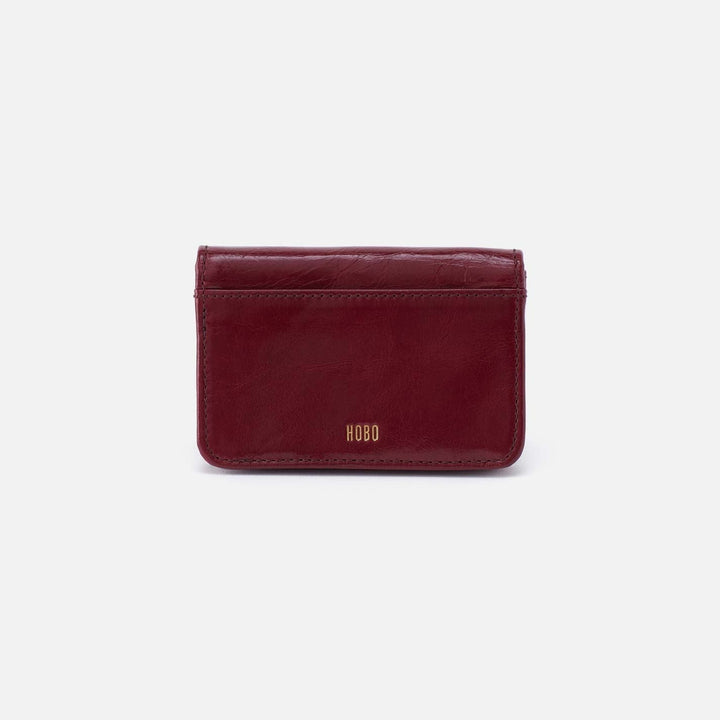 Hobo Fashion Jill Flap Card Case - Polished Leather | Saddleberry