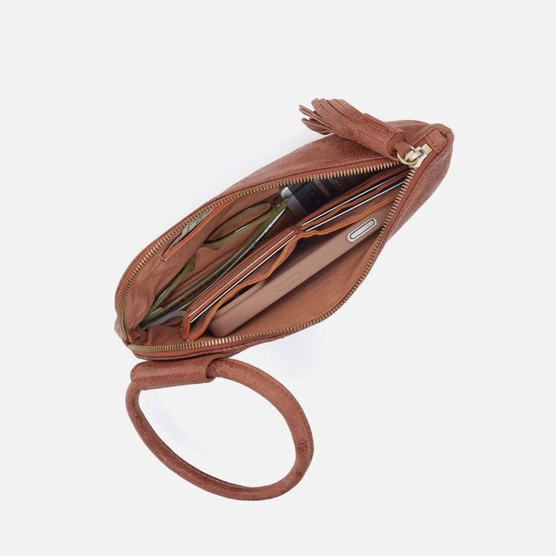 Hobo Fashion Sable Wristlet - Buffed Leather | Burnished Saddle