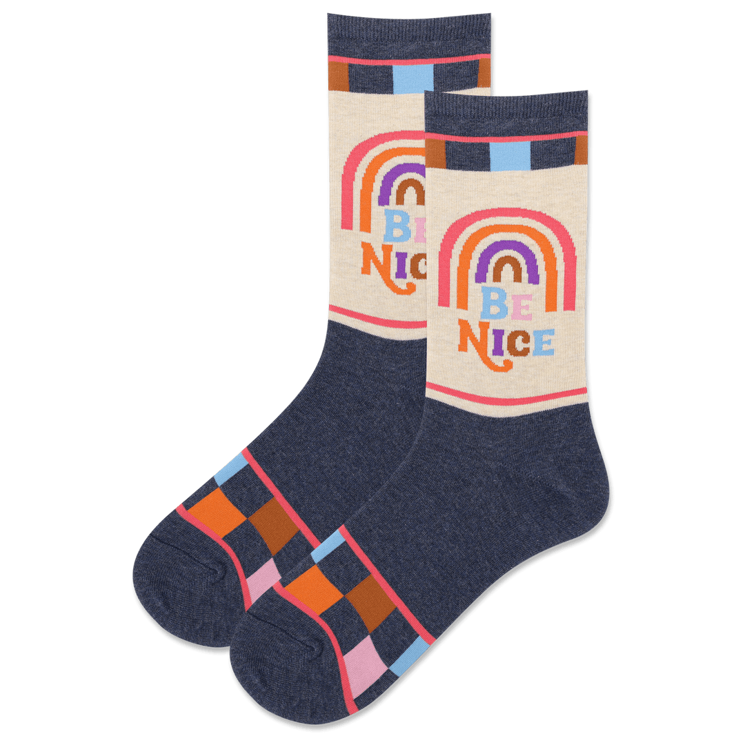 Hotsox Socks Be Nice Crew Socks