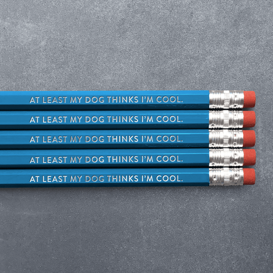 Huckleberry Letterpress Pencil No. 2 Pencils My Dog Thinks I'm Cool - Pencil Pack of 5