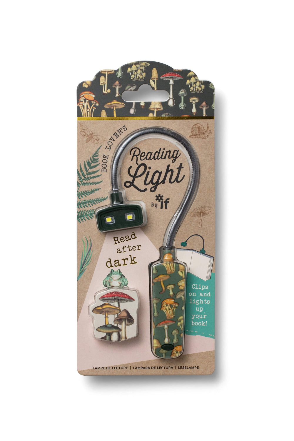 IF USA Gifts Botanical Mushrooms Book Lover's Reading Light