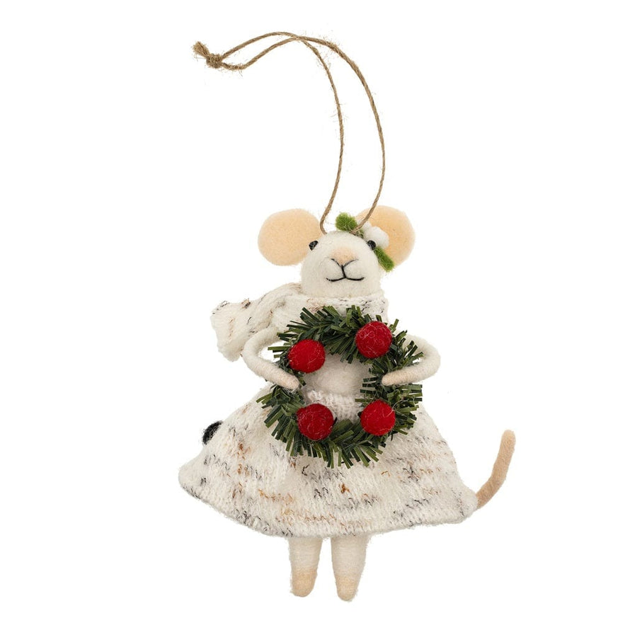 Indaba Holiday Jolly Julia Mouse Holiday Ornament