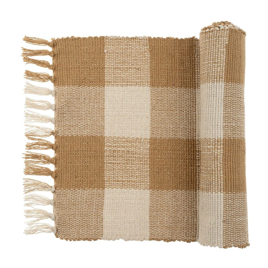 Indaba Home Gingham Table Runner, Sienna