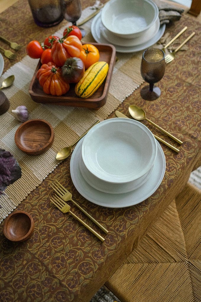 Indaba Home Gingham Table Runner, Sienna