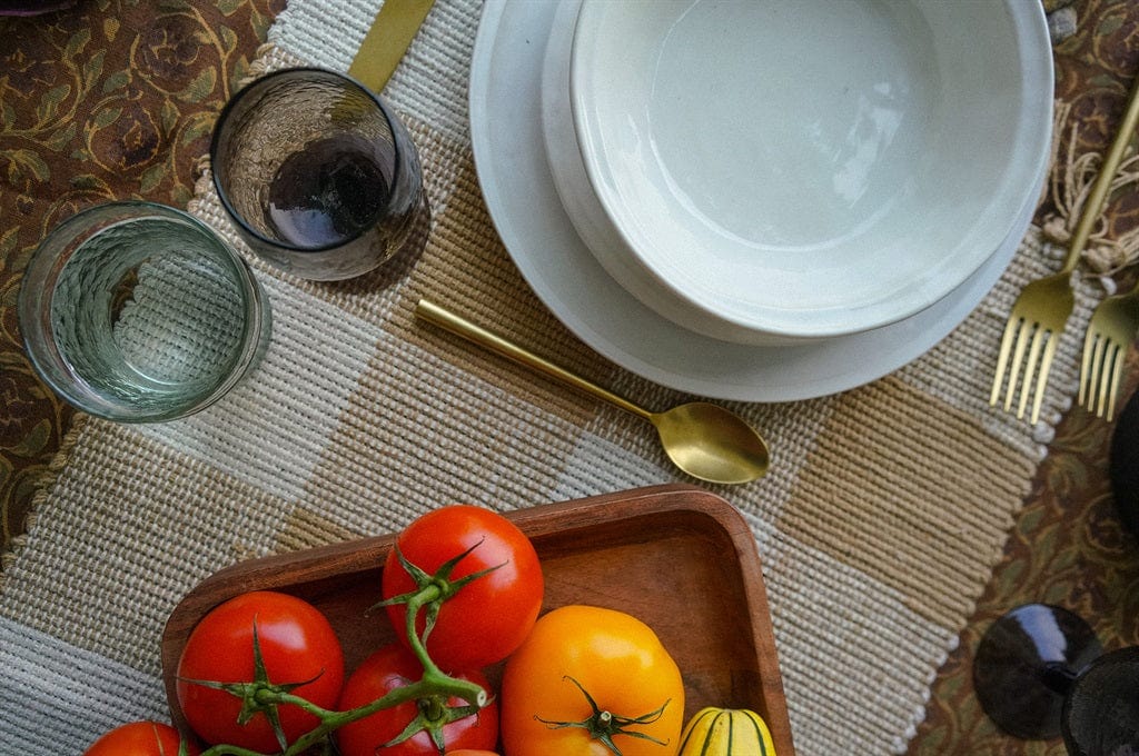 Indaba Home Gingham Table Runner, Sienna