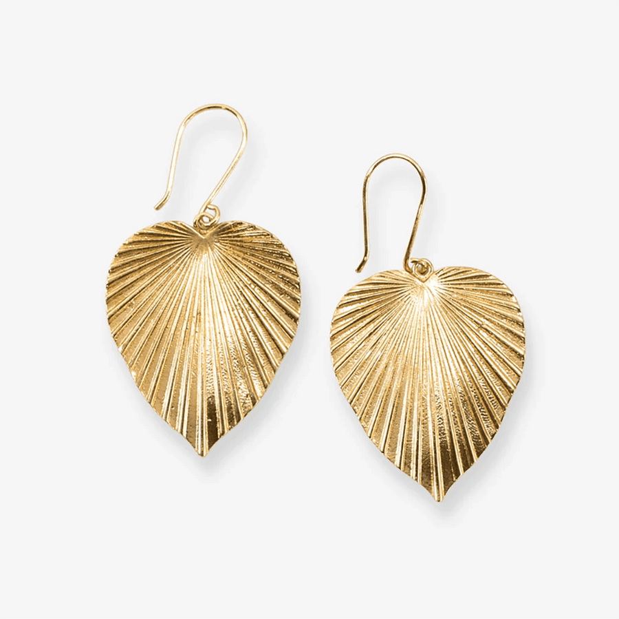 Ink + Alloy Earrings Fernanda Palmetto Dangle Earrings Brass