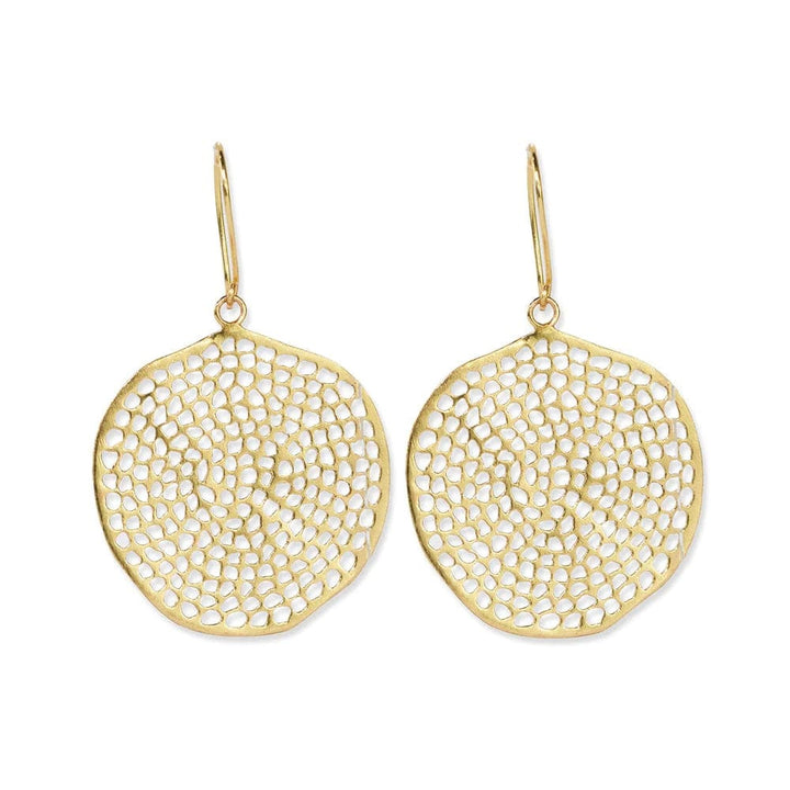 Ink + Alloy Earrings Gretchen Large Circle With Holes Earrings - Brass