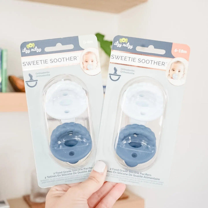 Itzy Ritzy Pacifier Sweetie Soother™ Blue Orthodontic Pacifiers