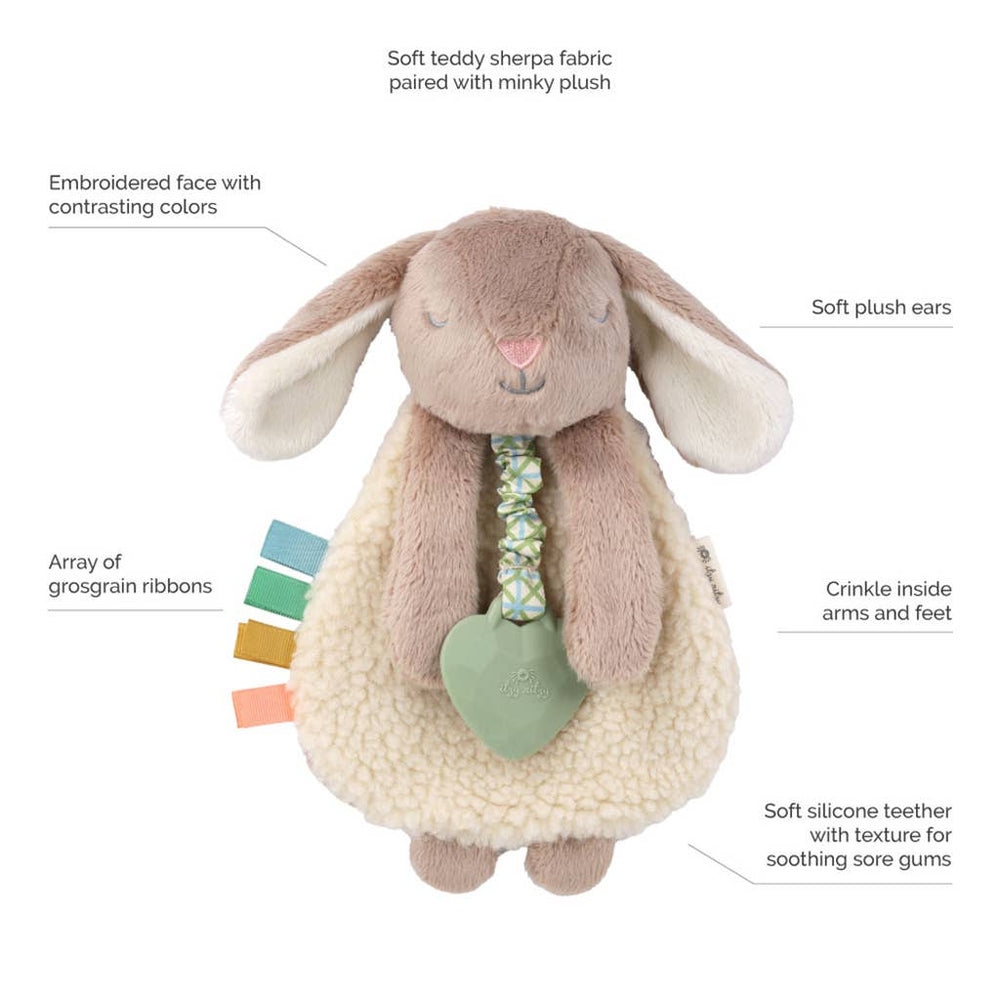 Itzy Ritzy Teether Taupe Bunny Itzy Friends Lovey™ Plush