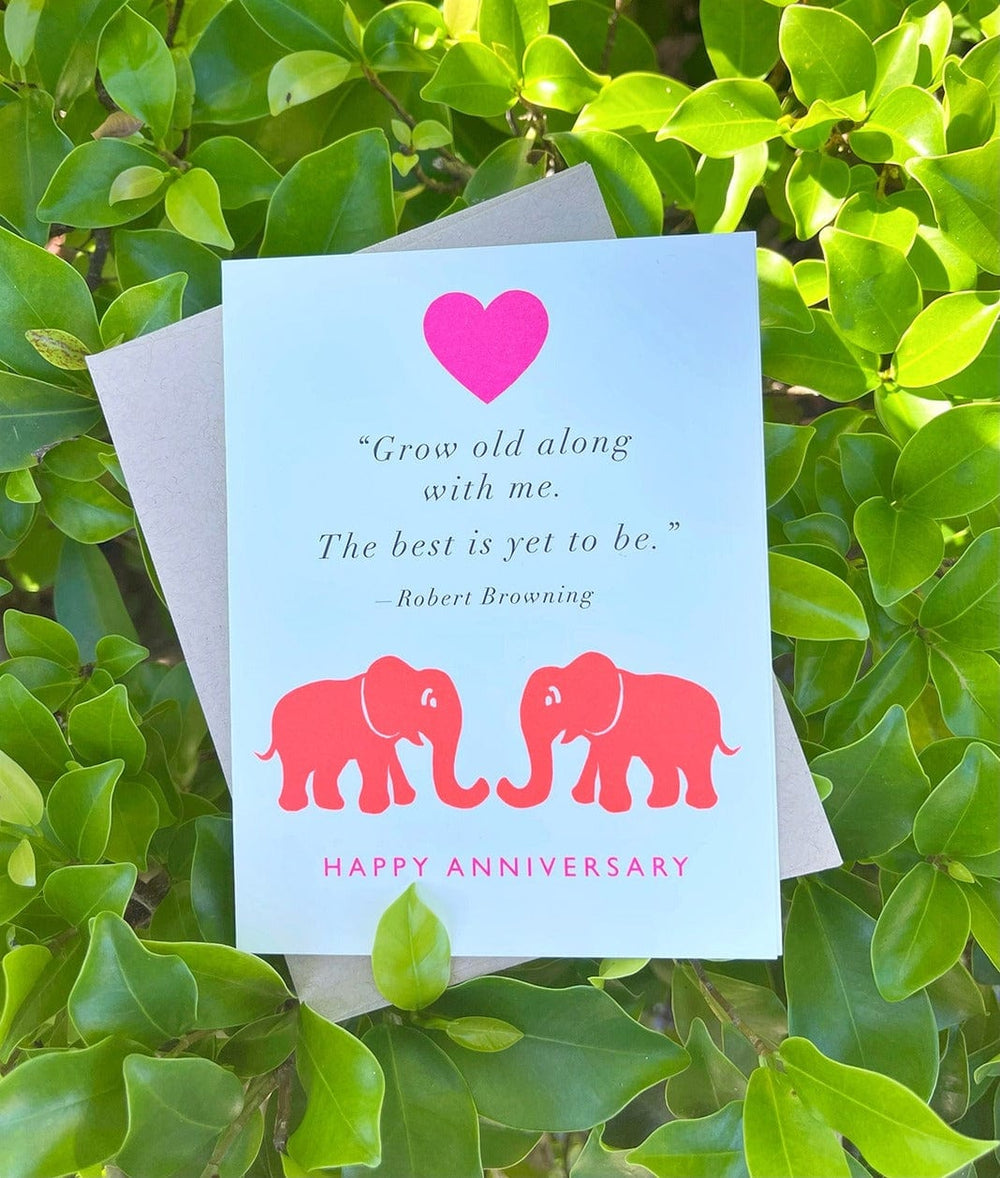 J. Falkner Card Elephants Anniversary Quote Card