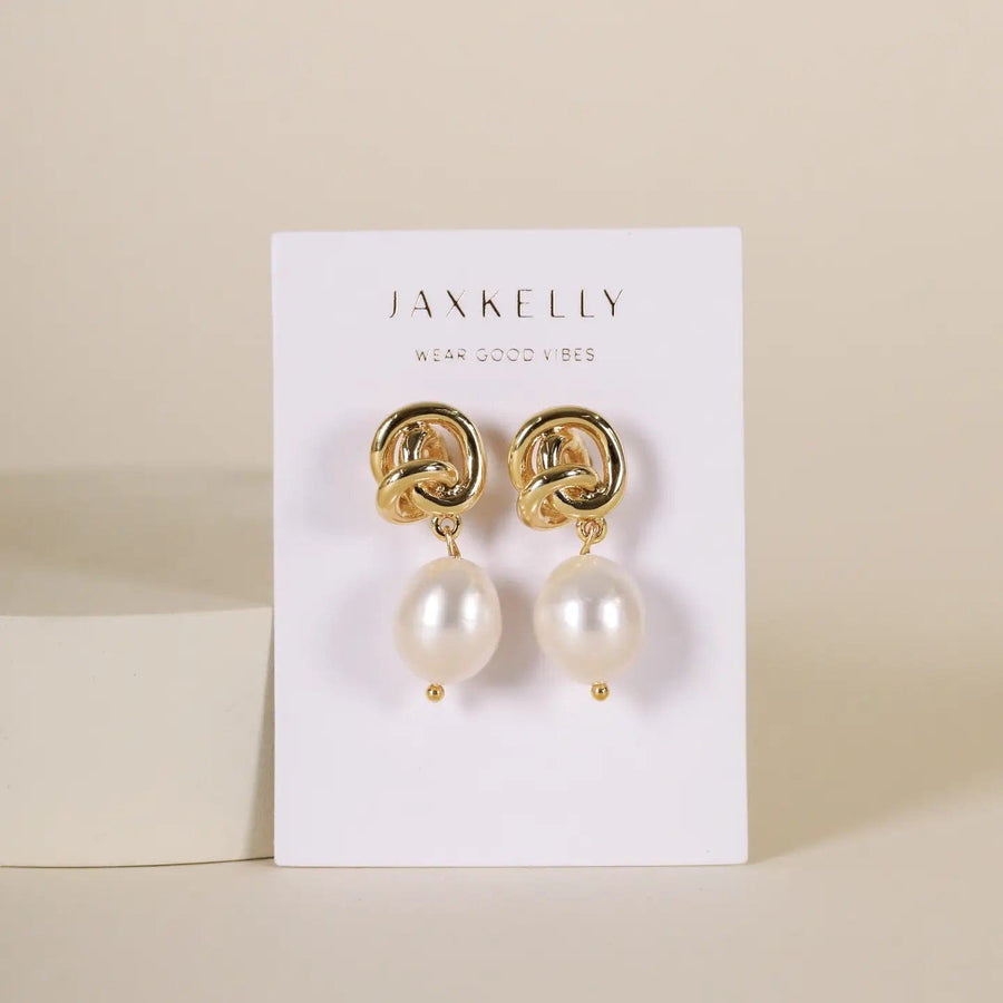 JaxKelly Earrings Pearl Knot Earrings