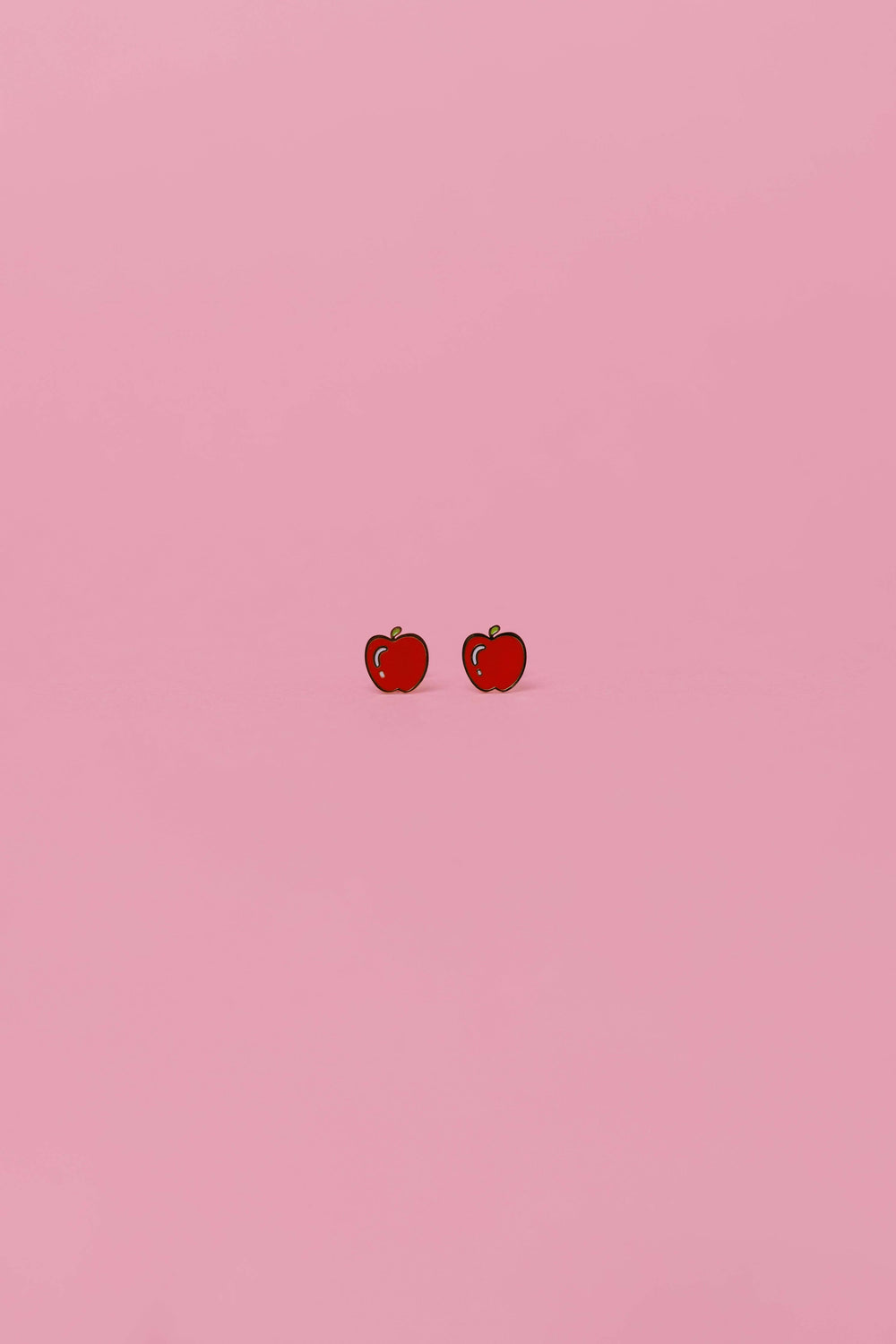 JaxKelly Fashion Apple Enamel Flat Back Kids Earrings