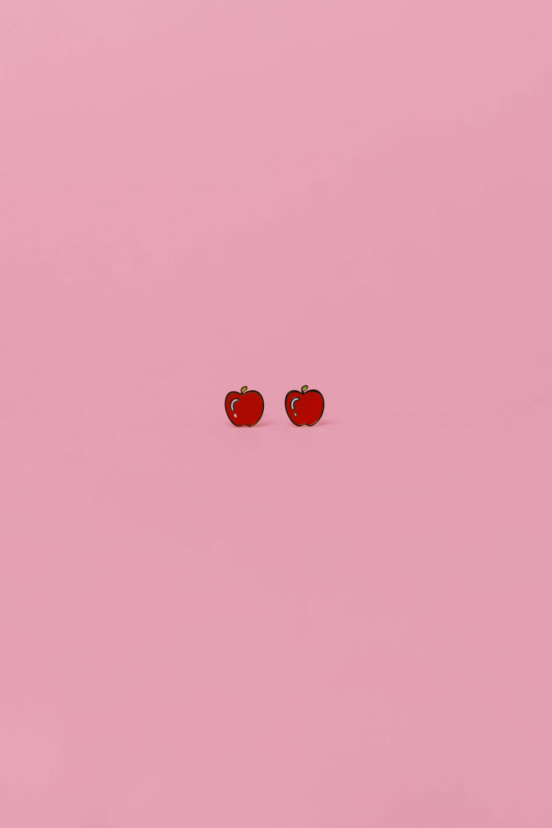 JaxKelly Fashion Apple Enamel Flat Back Kids Earrings