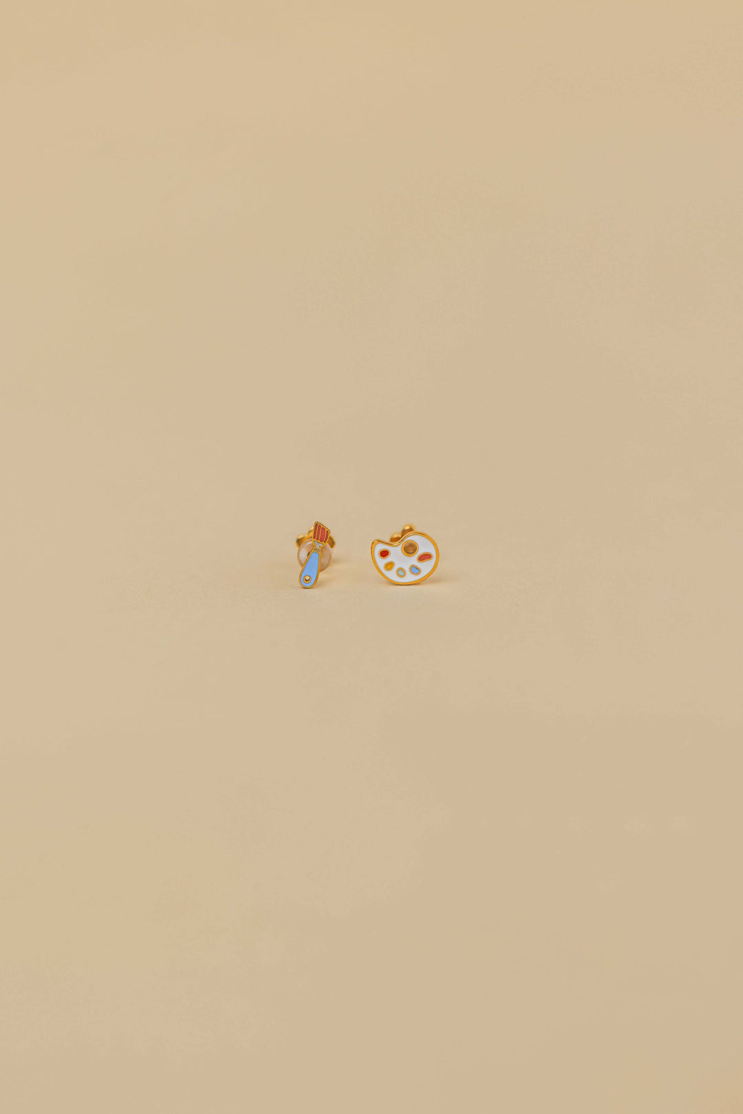 JaxKelly Fashion Artist Palette Enamel Flat Back Earrings