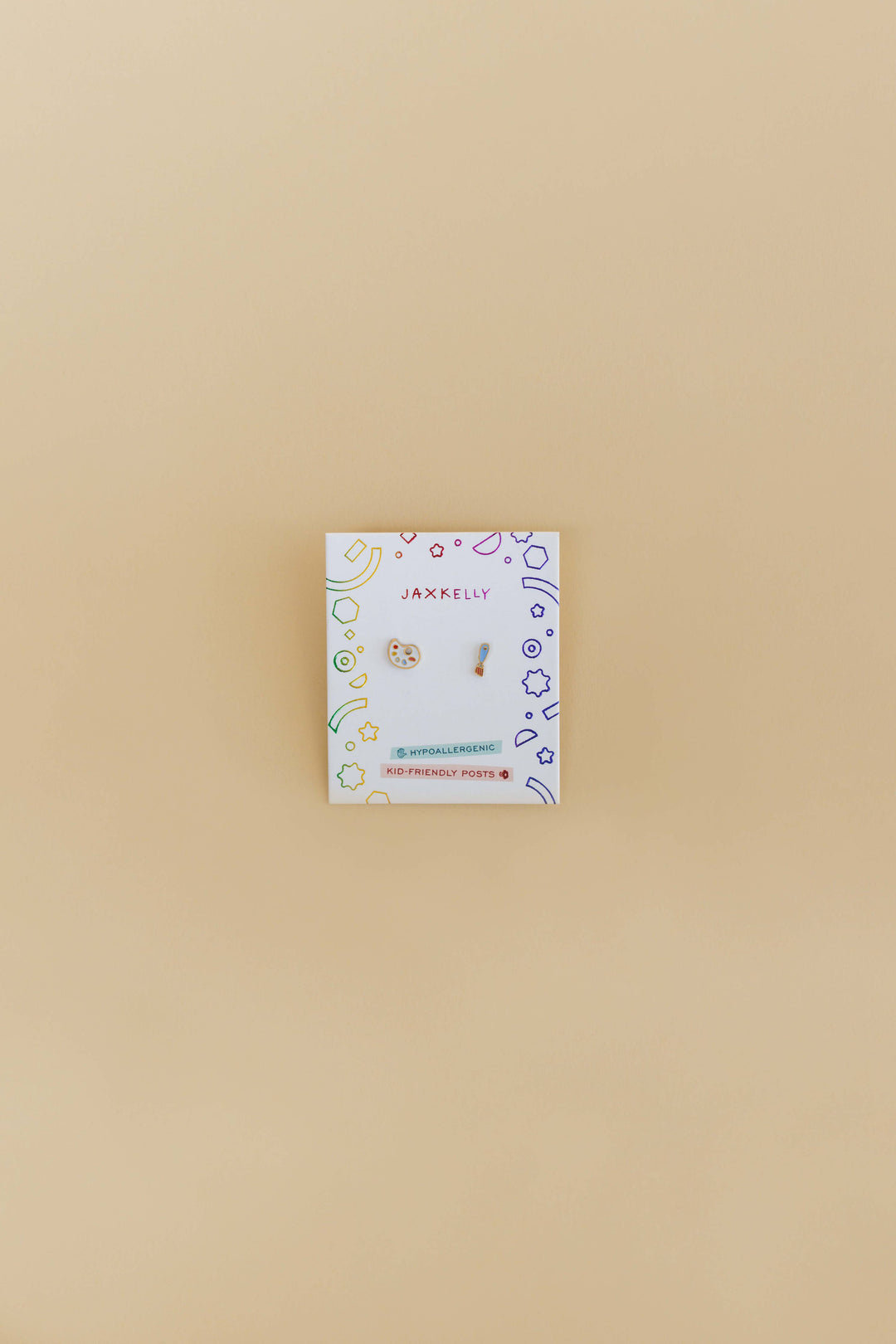 JaxKelly Fashion Artist Palette Enamel Flat Back Earrings