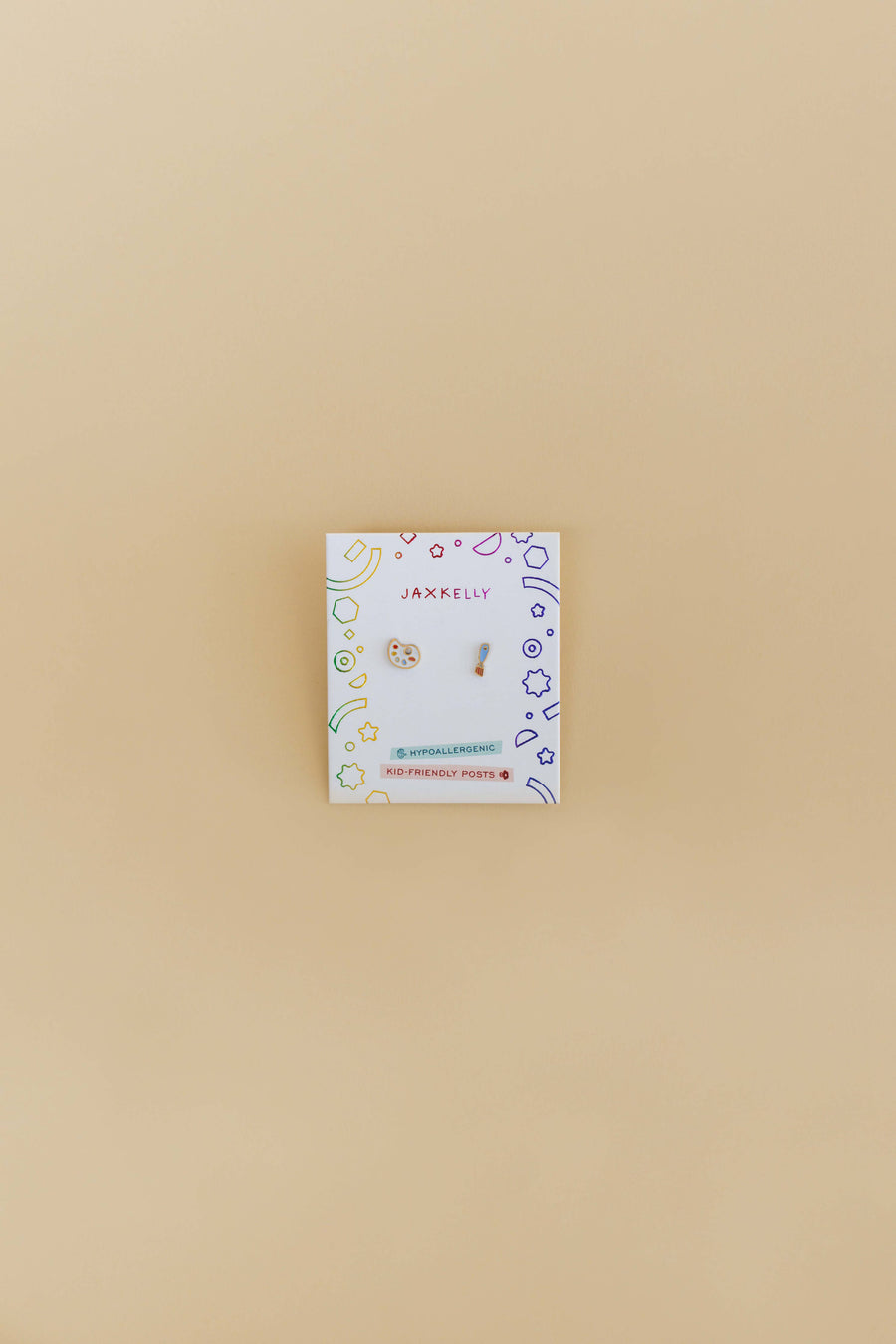 JaxKelly Fashion Artist Palette Enamel Flat Back Earrings