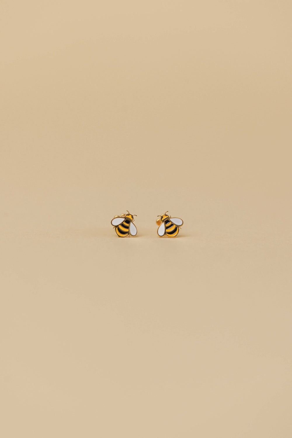 JaxKelly Fashion Bumble Bee Enamel Flat Back Kids Earrings