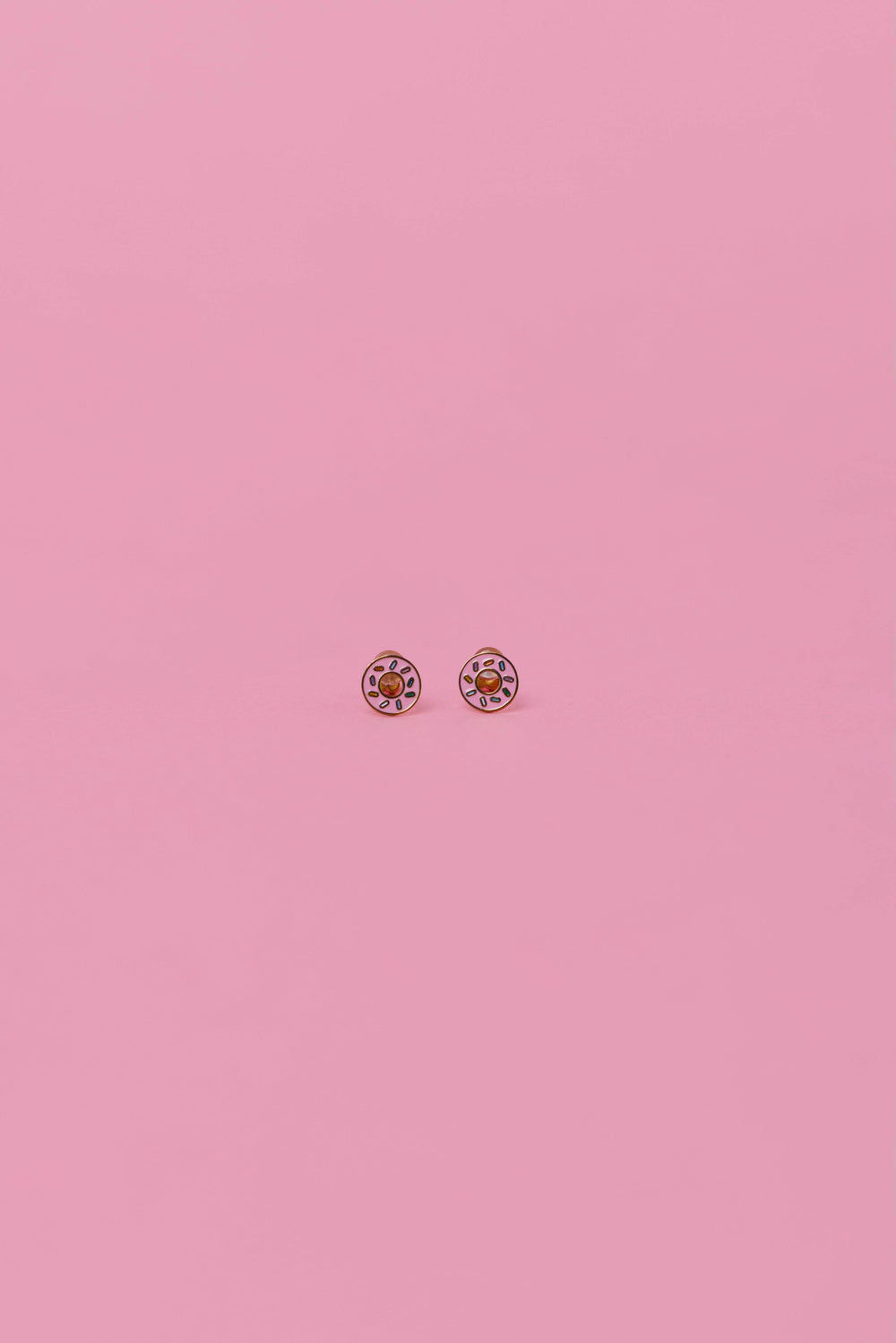 JaxKelly Fashion Donut Enamel Flat Back Kids Earrings