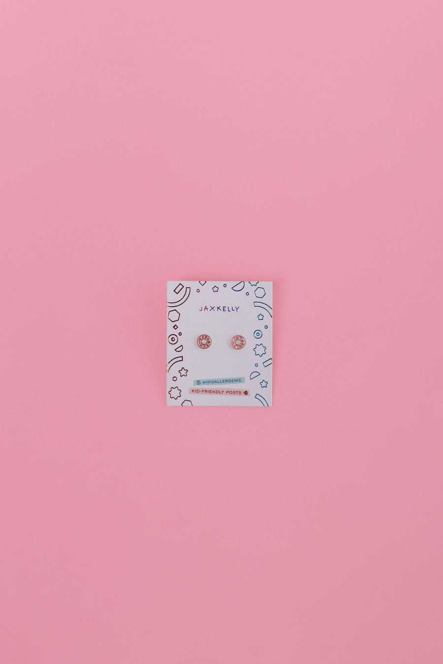 JaxKelly Fashion Donut Enamel Flat Back Kids Earrings