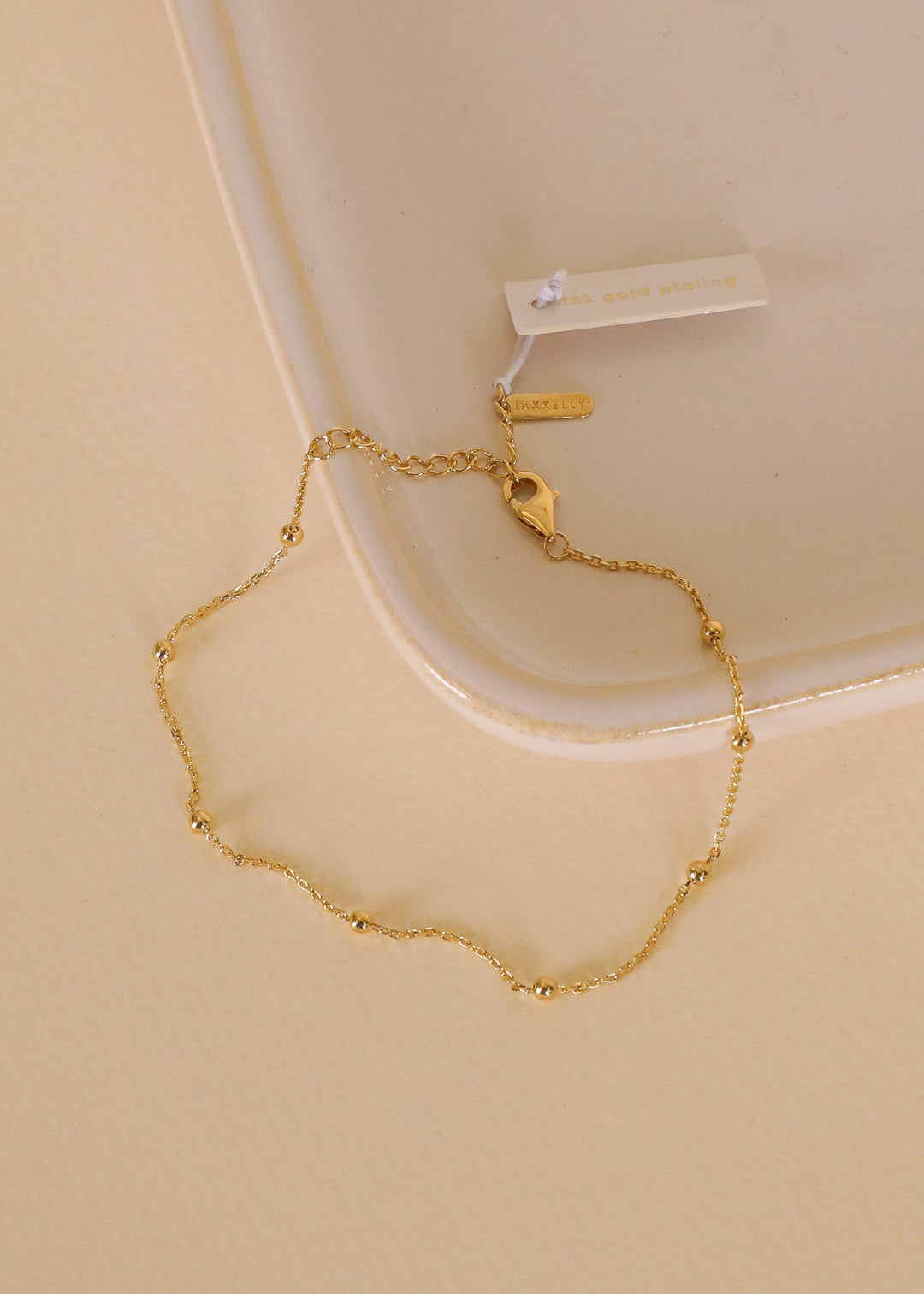 JaxKelly Fashion Gold Ball Anklet - 18k Gold Plated