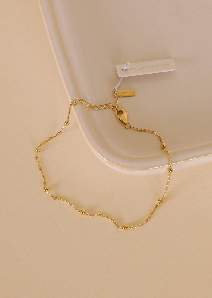 JaxKelly Fashion Gold Ball Anklet - 18k Gold Plated
