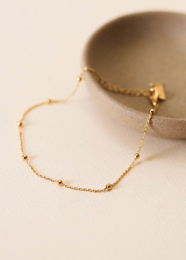 JaxKelly Fashion Gold Ball Anklet - 18k Gold Plated
