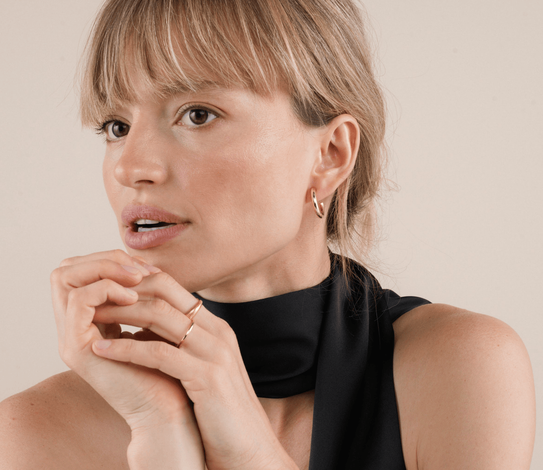 JaxKelly Fashion Gold Hoop - Smooth - Earrings