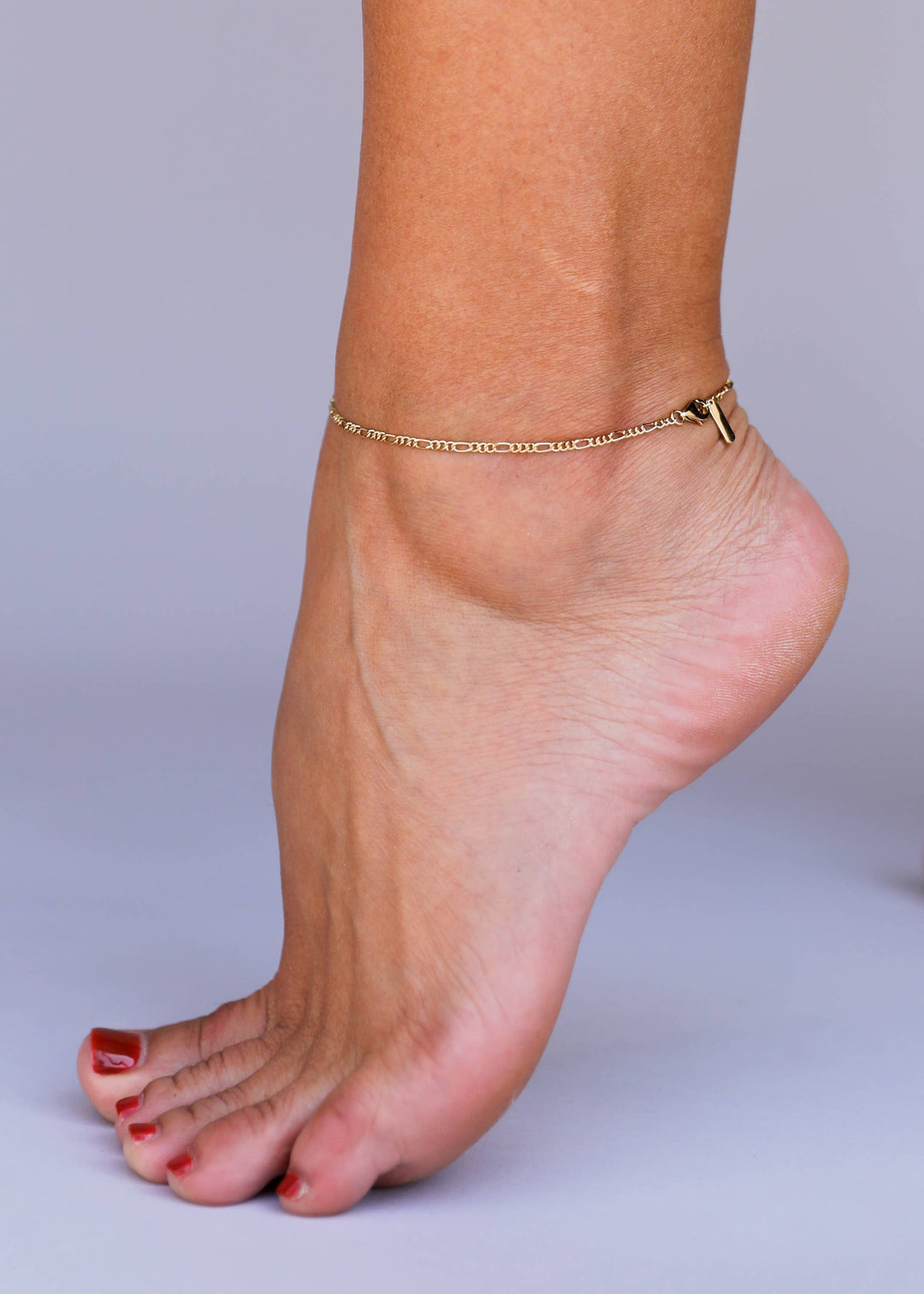 JaxKelly Fashion Simple Twist Chain Anklet - 18k Gold Plated